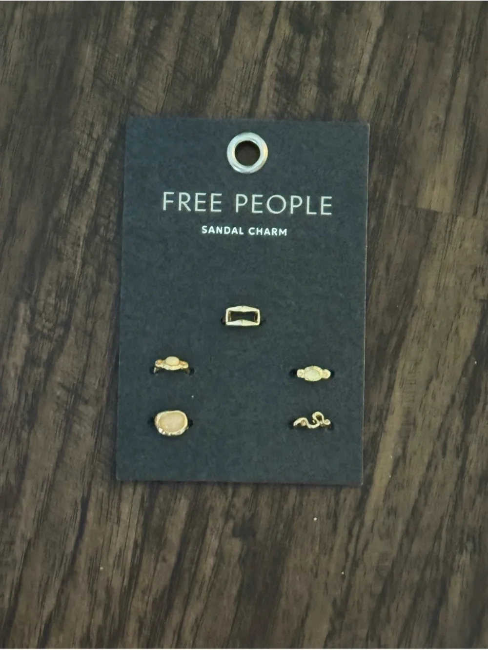 Free People Gold sandal charm set